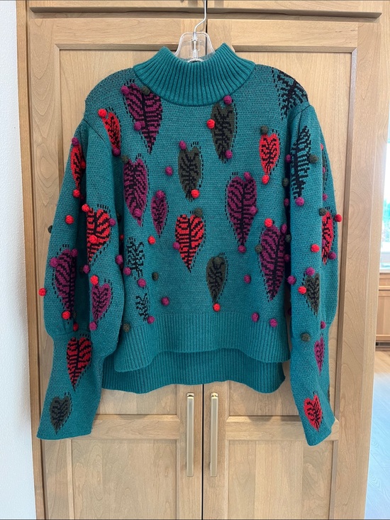 FARM Rio Sweaters - Farm Rio Monstera Hearts Sweater